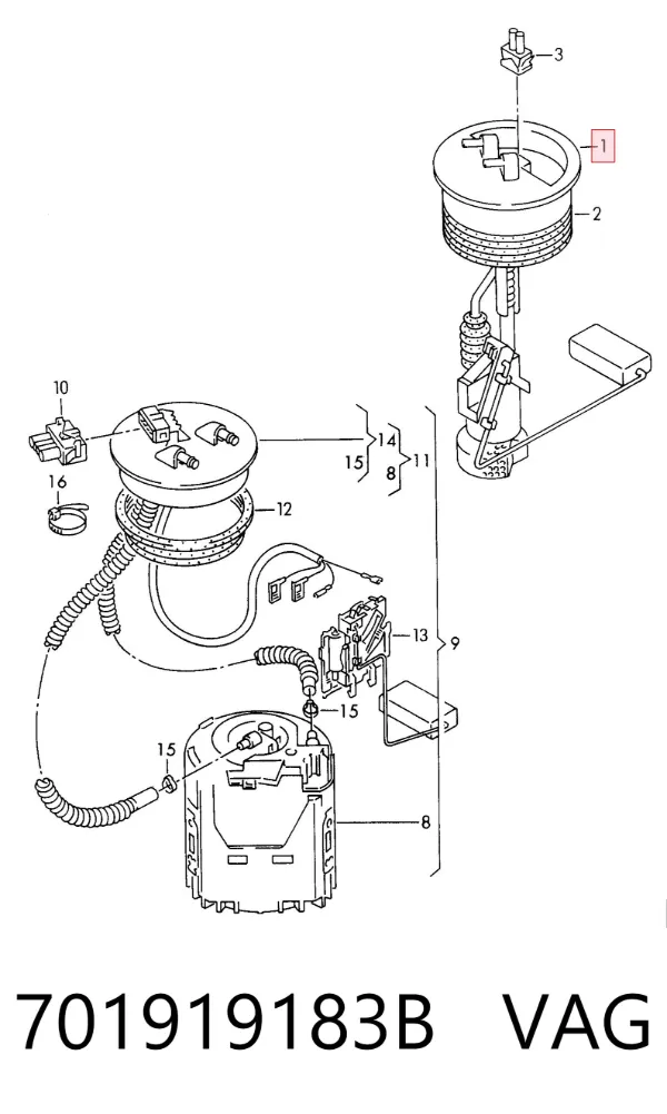 Bomba de gasolina 701919183B VAG