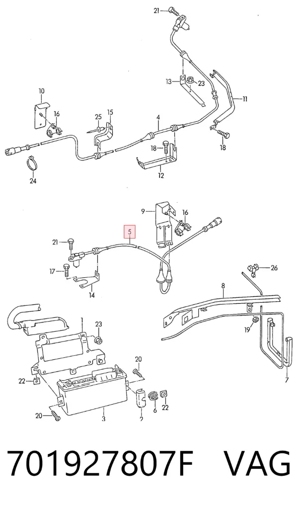 Sensor ABS 701927807F VAG