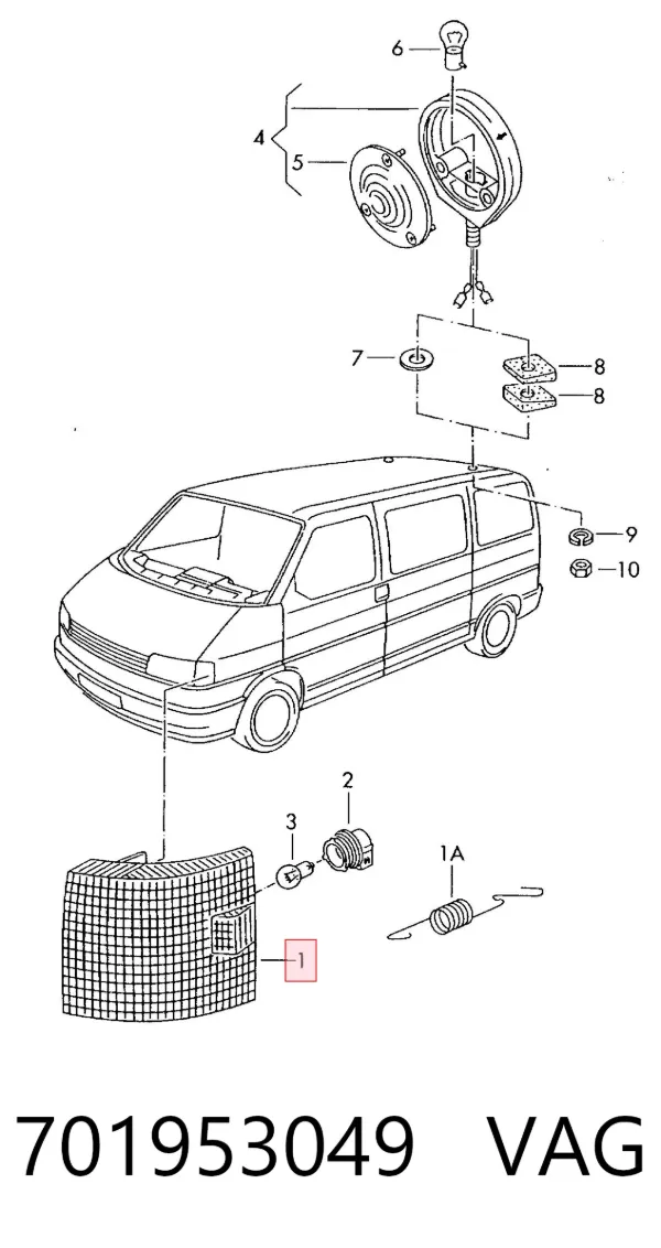 Intermitente izquierdo 701953049 VAG