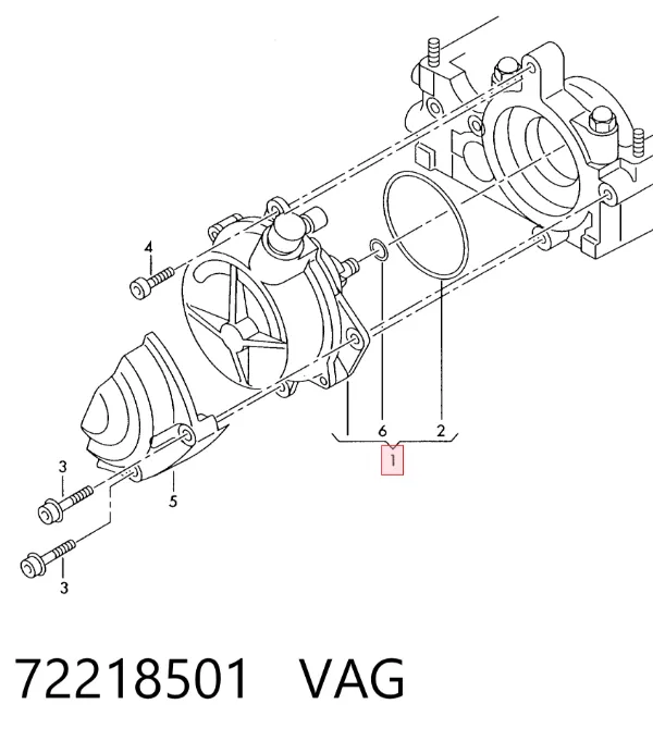 Bomba de vacío 72218501 VAG