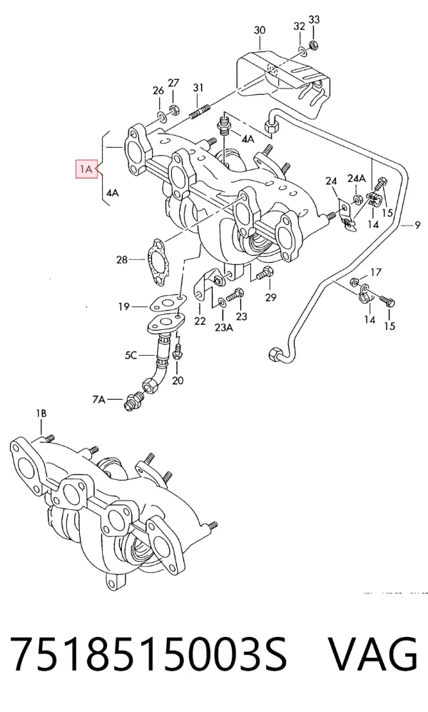 Turbocompresor 7518515003S VAG
