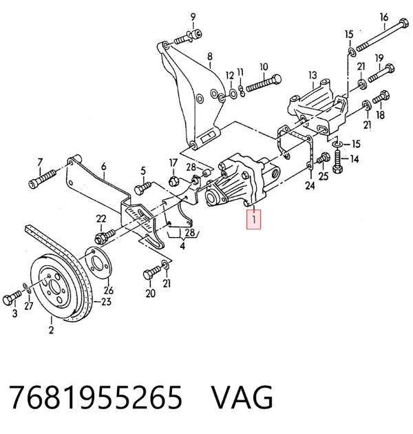 Bomba de dirección 7681955265 VAG