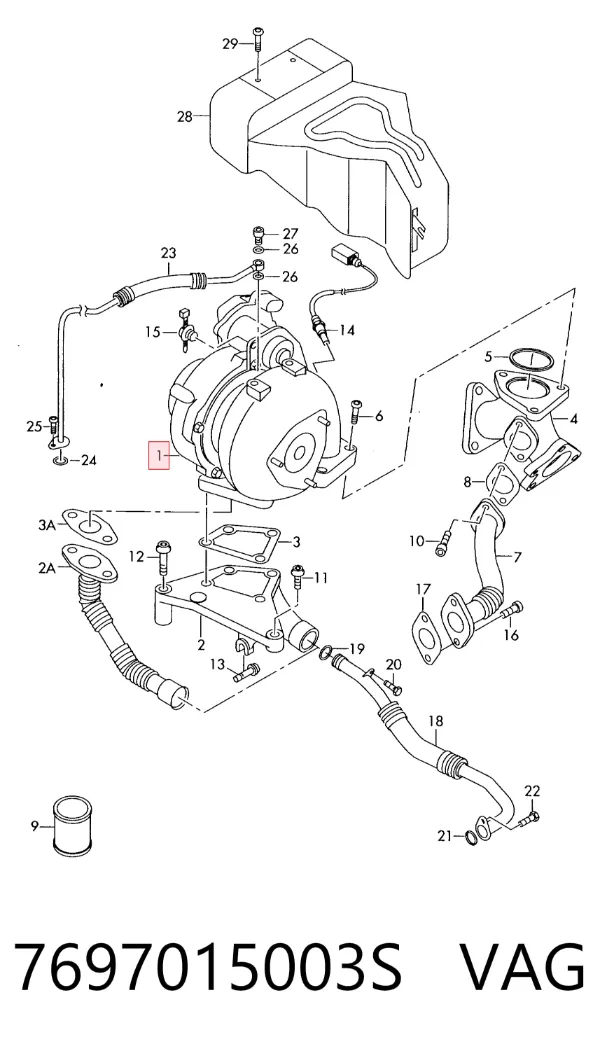 Turbocompresor 7697015003S VAG