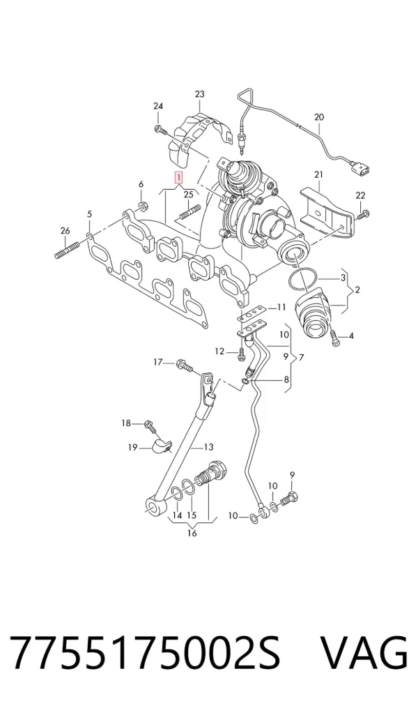 Turbocompresor 7755175002S VAG