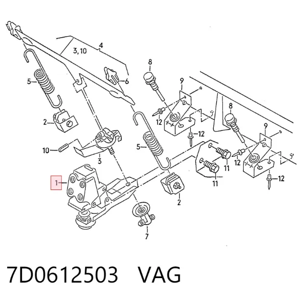 Regulador de la fuerza de frenado 7D0612503 VAG