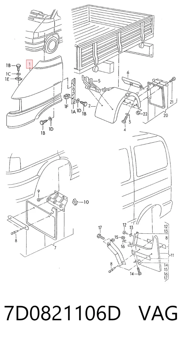 Aleta 7D0821106D VAG