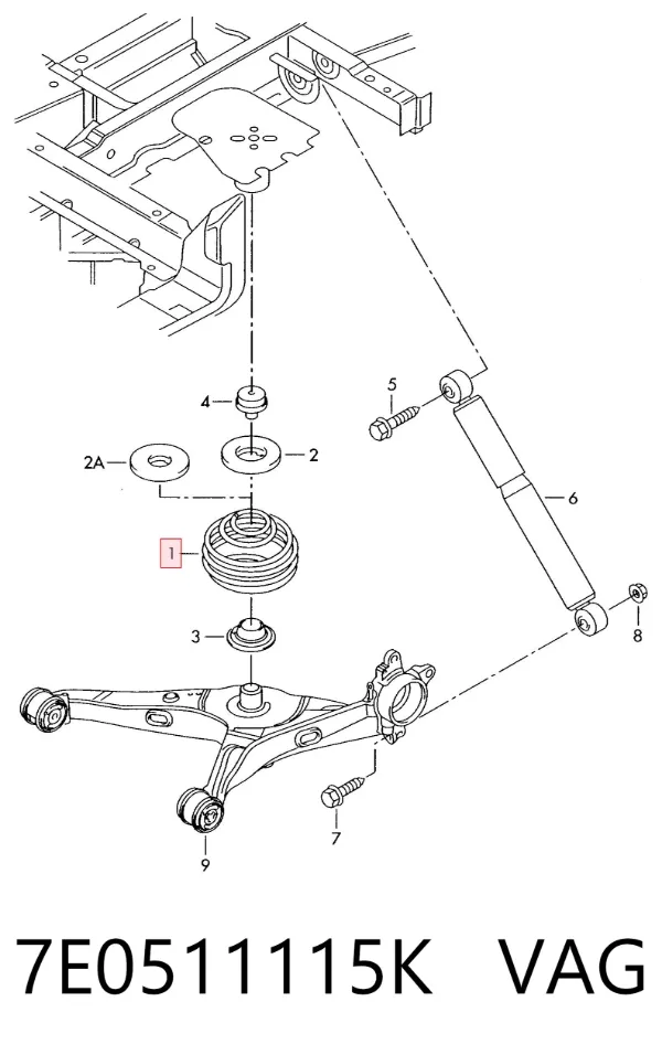 Muelle 7E0511115K VAG