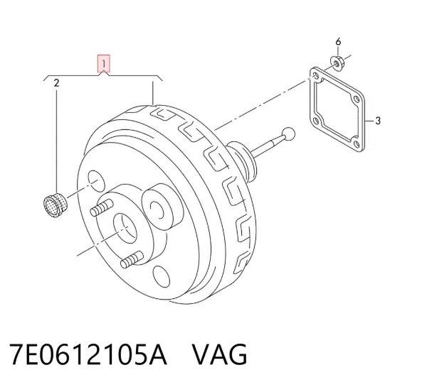 Servofreno 7E0612105A VAG
