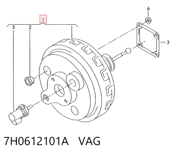 Servofreno 7H0612101A VAG