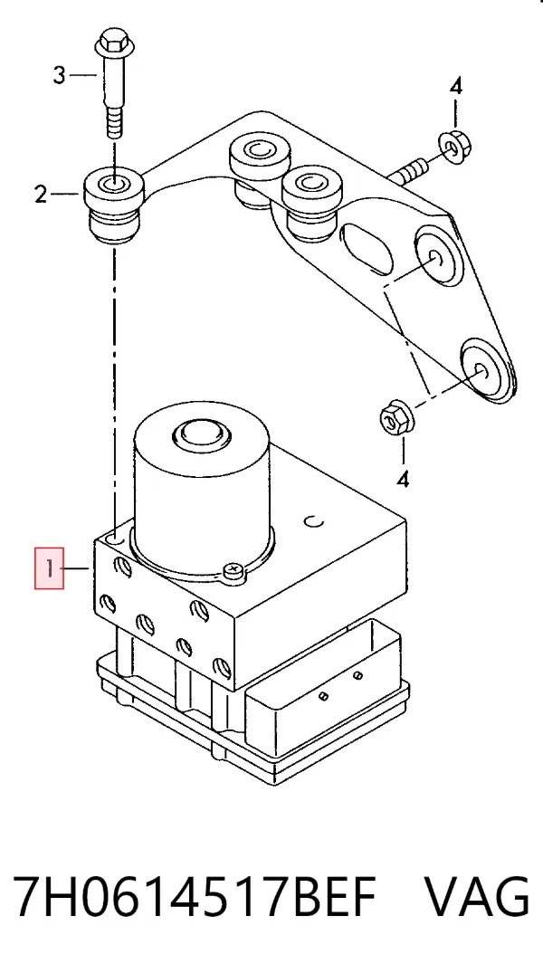 Módulo ABS 7H0614517BEF VAG