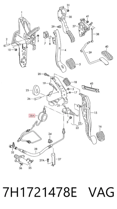 Tubo de embrague VAG 7H1721478E