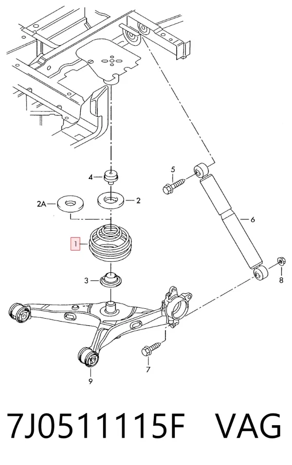Muelle 7J0511115F VAG