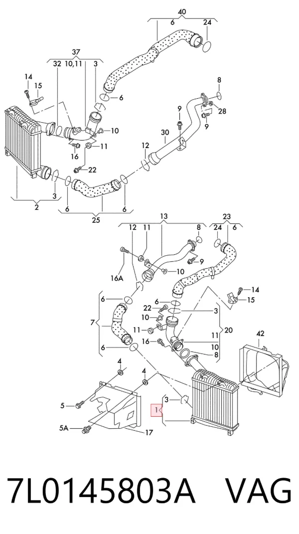 Intercooler 7L0145803A VAG