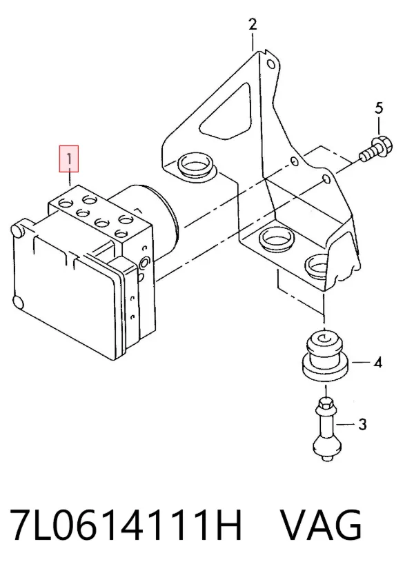 Módulo de control ABS 7L0614111H VAG