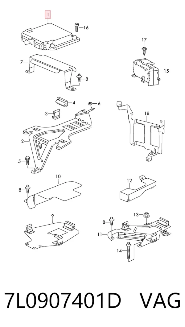 ECU 7L0907401D VAG