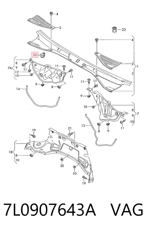 Sensor de contaminación del aire 7L0907643A VAG
