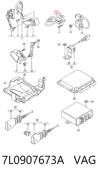 Sensor de aceleración lateral (ESP) VAG 7L0907673A