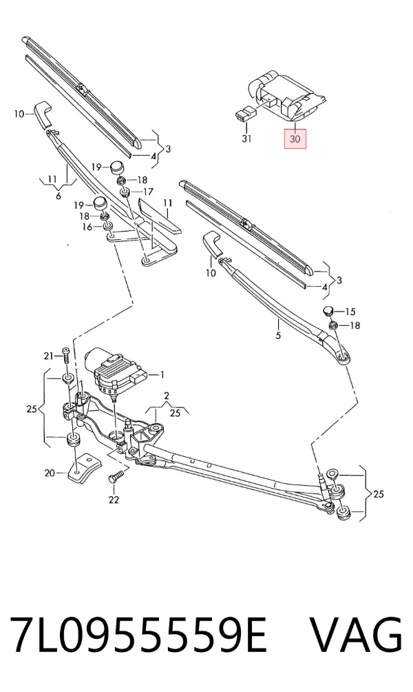 Sensor de lluvia 7L0955559E VAG