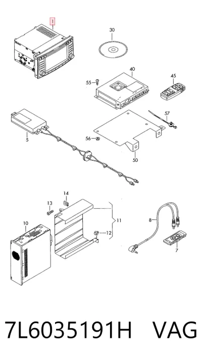 Radio AM/FM universal VAG 7L6035191H