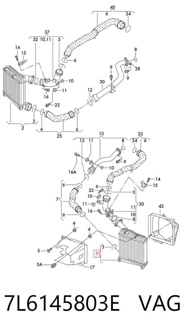 Intercooler 7L6145803E VAG