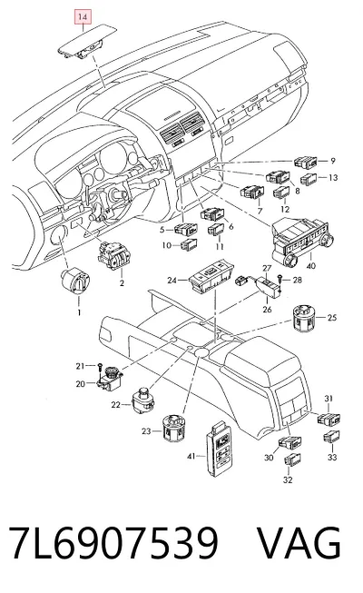 Sensor de luz VAG 7L6907539