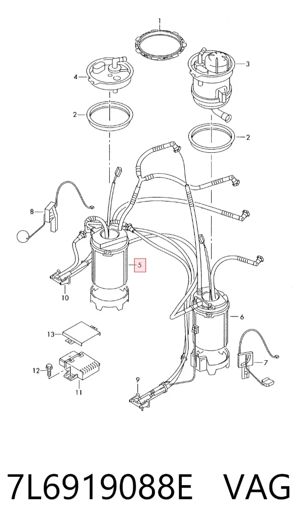 Bomba de gasolina 7L6919088E VAG