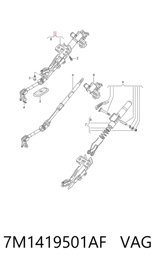 Columna dirección Volkswagen Sharan I