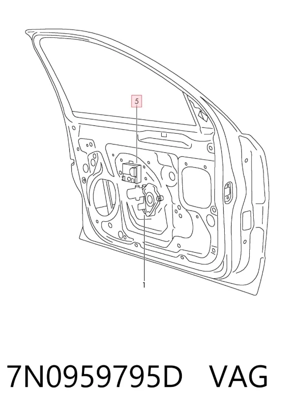 Módulo de confort de la puerta trasera 7N0959795D VAG