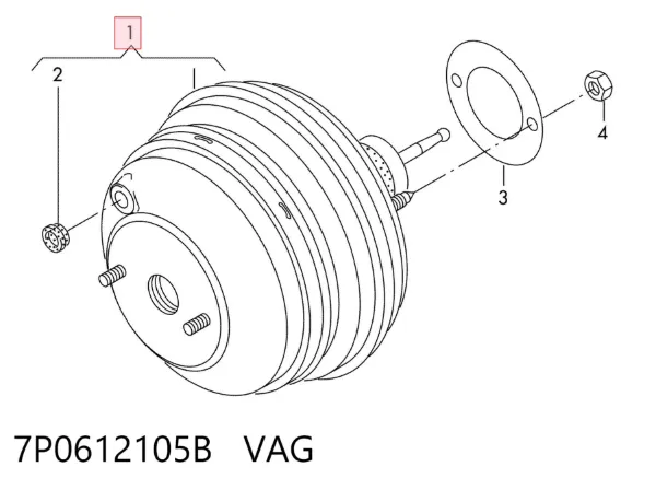 Servofreno 7P0612105B VAG