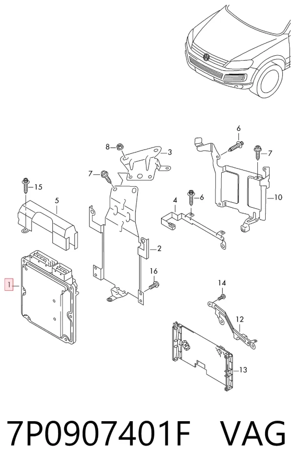 ECU 7P0907401F VAG