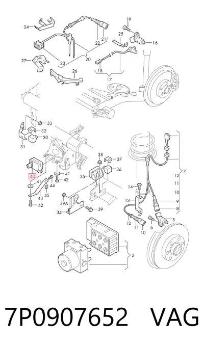 Sensor de aceleración lateral (ESP) VAG 7P0907652