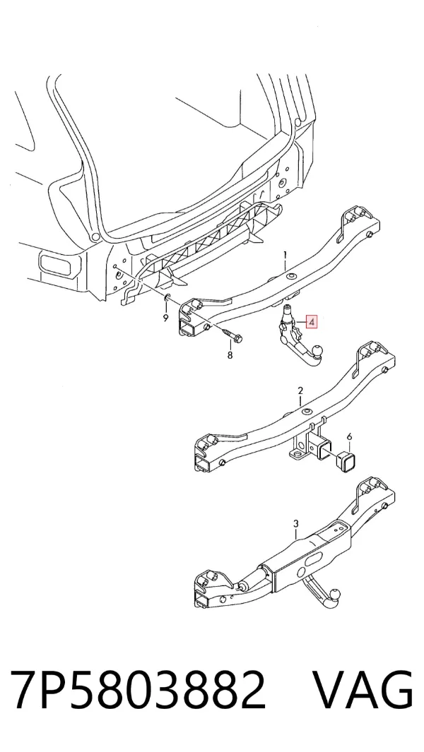 Enganche de remolque 7P5803882 VAG