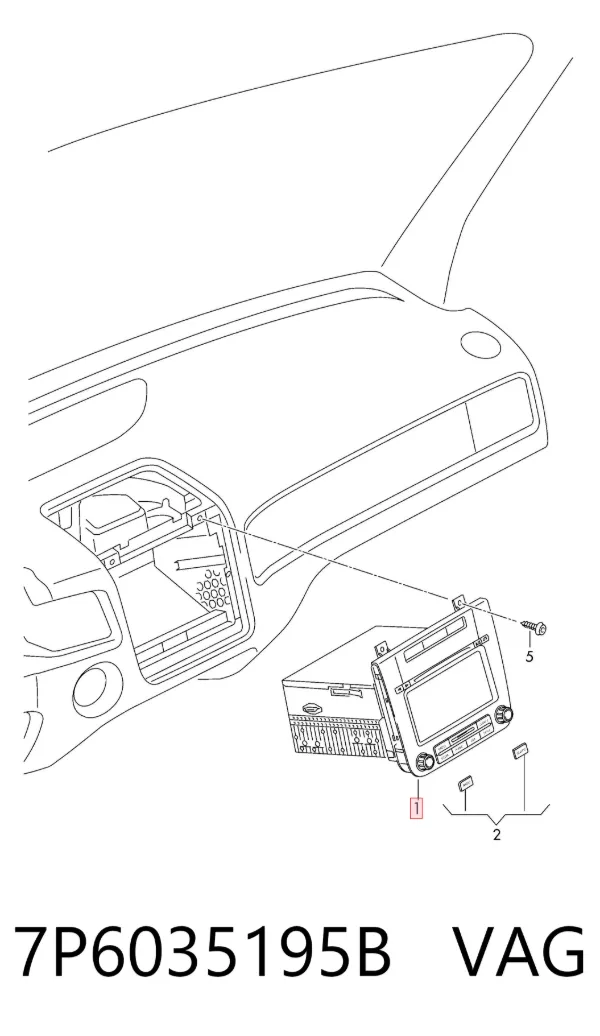 Radio 7P6035195B VAG