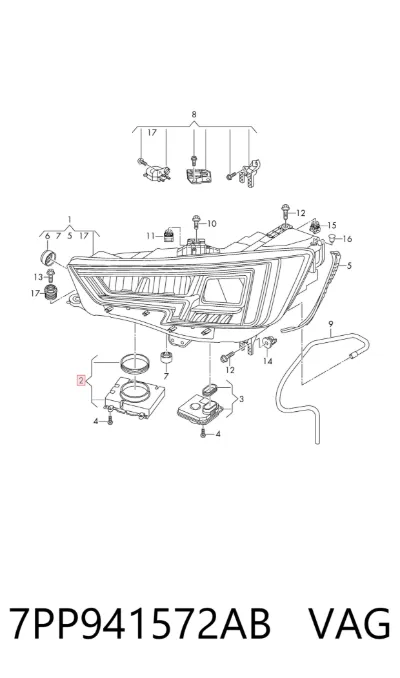 Centralita, faros xenon VAG 7PP941572AB