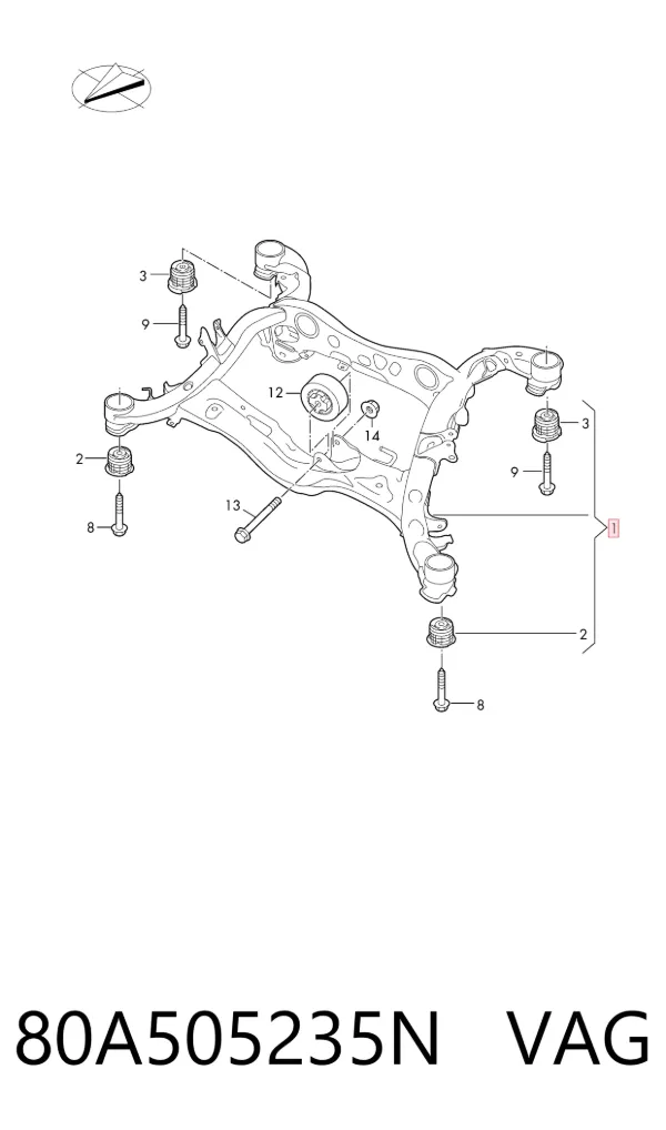 Puente trasero Audi Q5 FYB, FYG