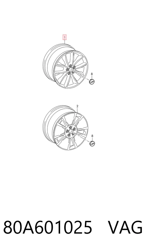 Llantas 80A601025 VAG