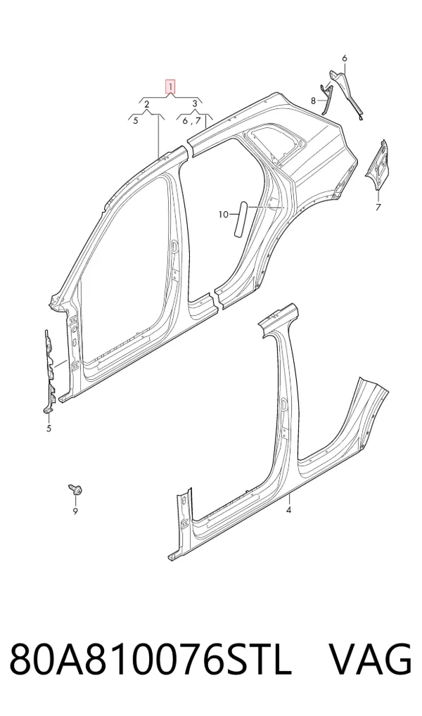  80A810076STL VAG