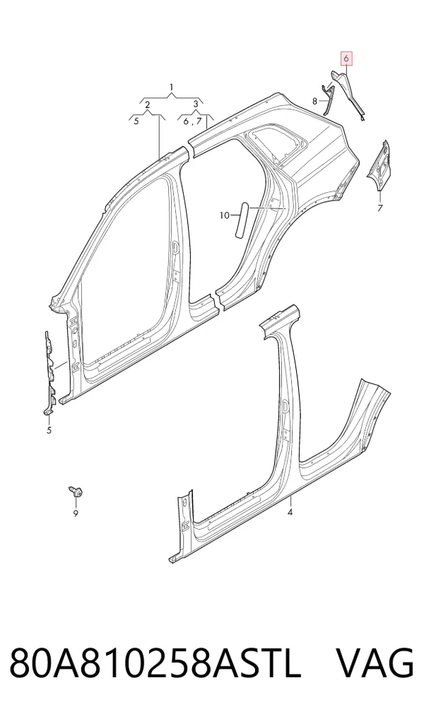  80A810258ASTL VAG