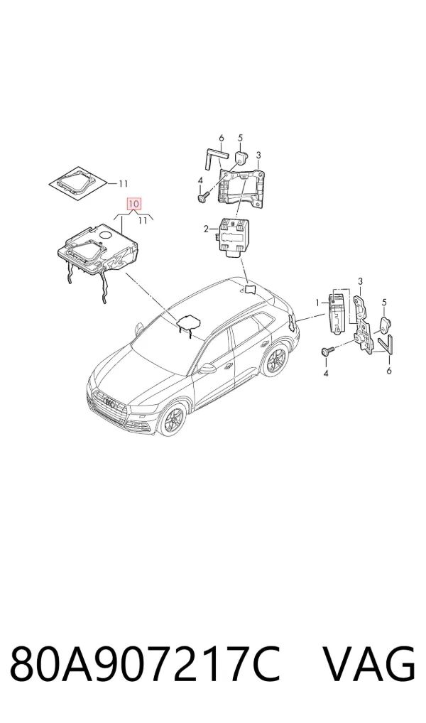 Cámara del sistema de visión 80A907217C VAG