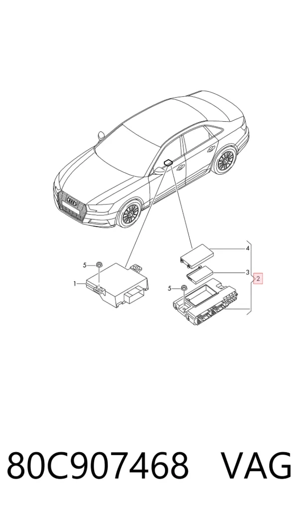 Módulo de interfaz de diagnóstico 80C907468 VAG
