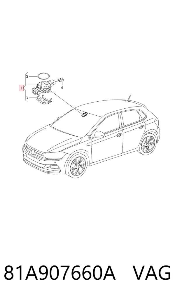Sensor de lluvia 81A907660A VAG