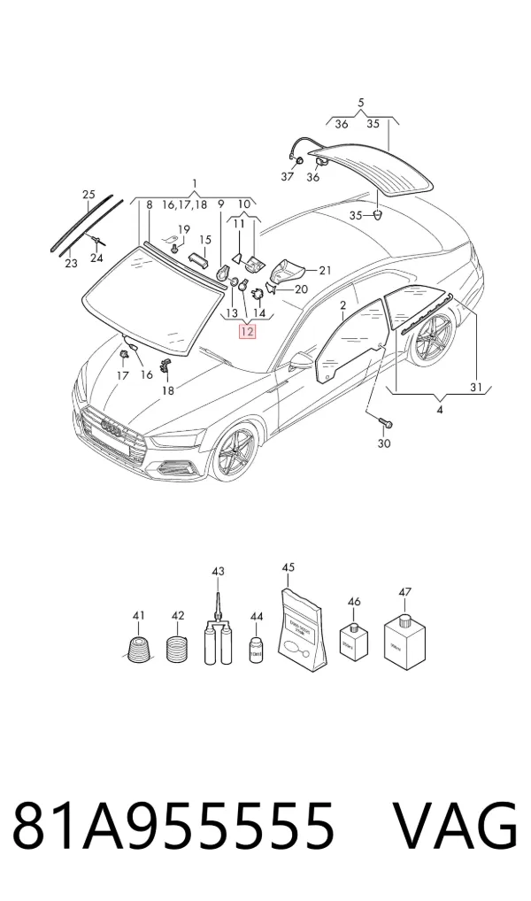 Sensor de lluvia 81A955555 VAG