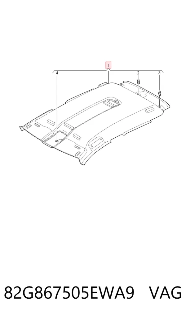 Techo interior 82G867505EWA9 VAG