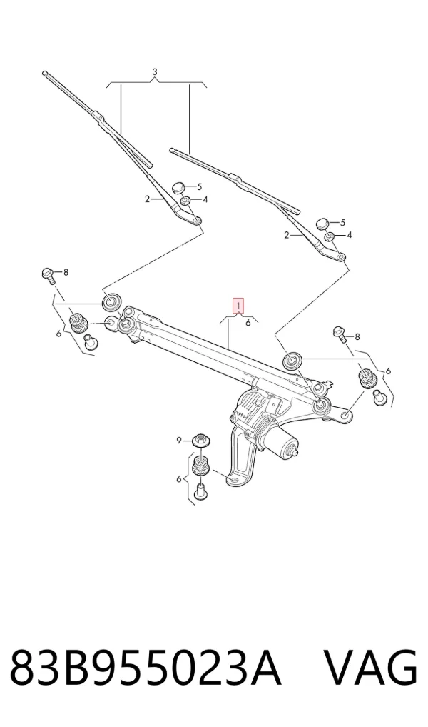 Varilla de limpiaparabrisas Audi Q3 F3B