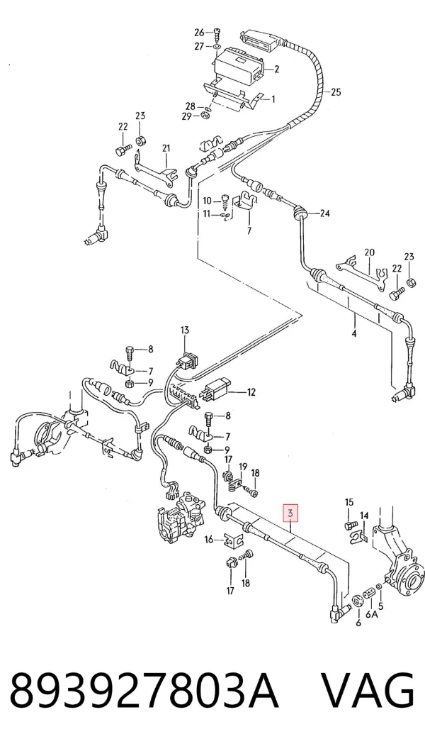 Sensor ABS Audi 80 B4