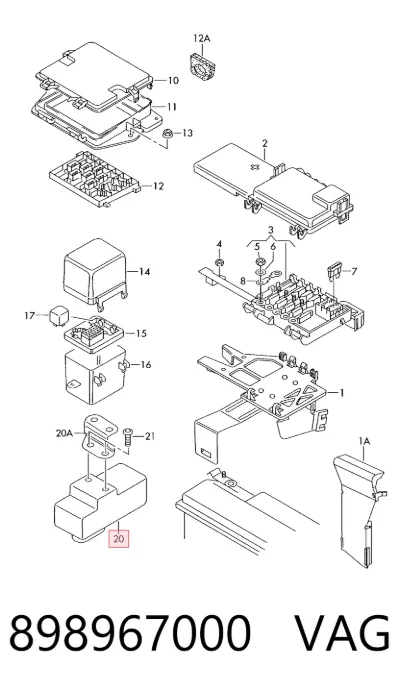 Regulador de velocidad del ventilador de refrigeración (unidad de control) VAG 898967000