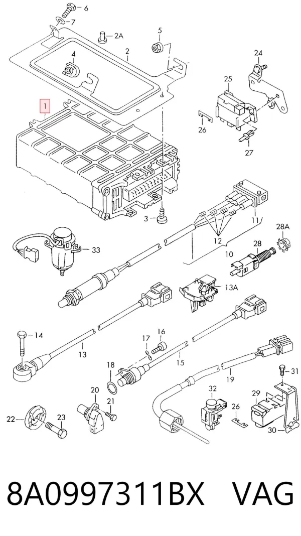 ECU 8A0997311BX VAG