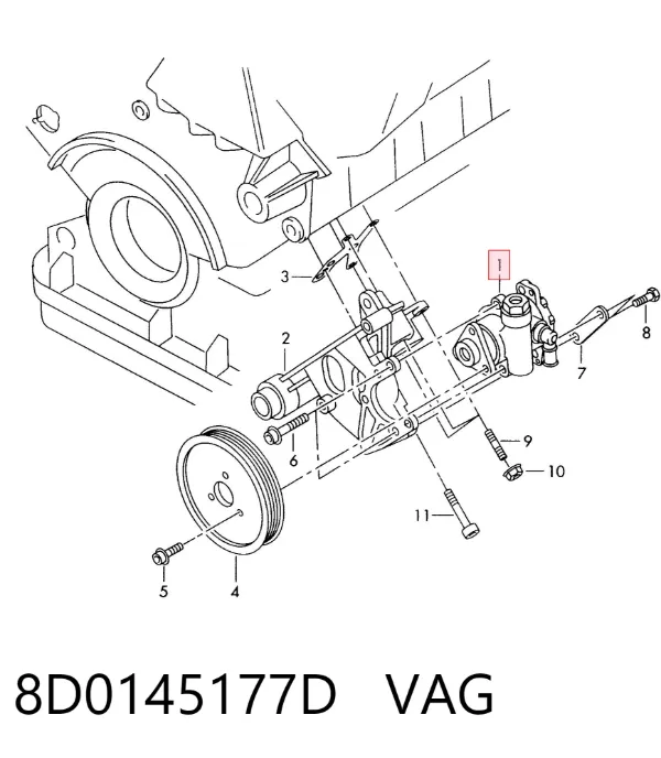Bomba de dirección 8D0145177D VAG