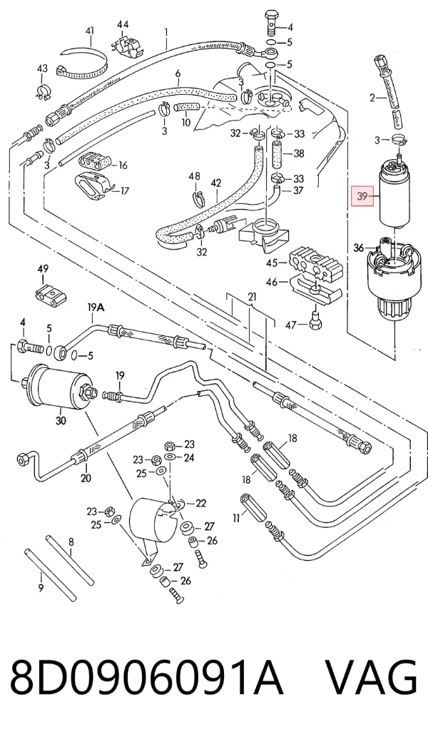 Unidad de alimentación de combustible 8D0906091A VAG