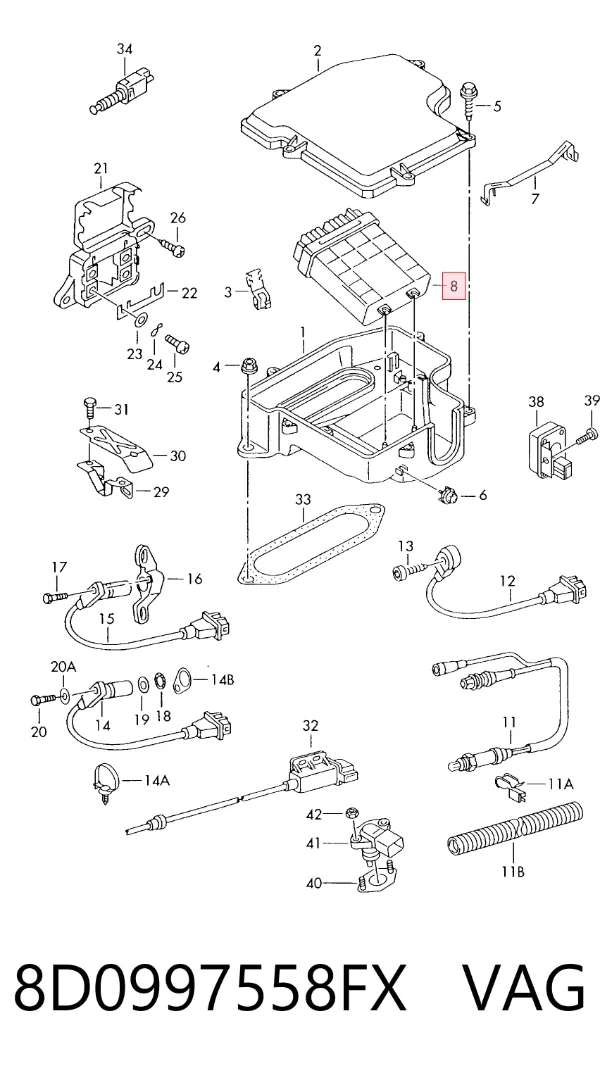ECU 8D0997558FX VAG